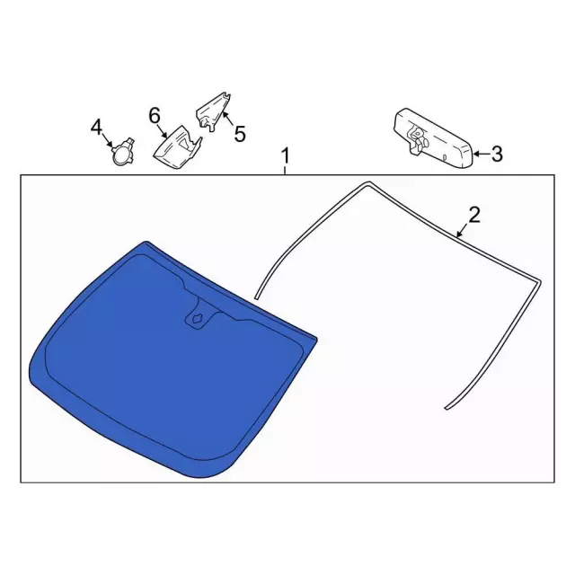 Windshield - Ford (gn1z5803100aa) - view 2