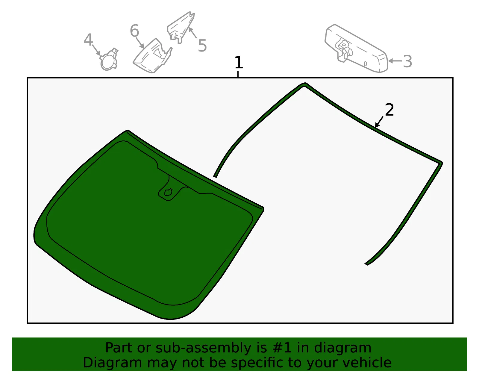 Windshield - Ford (gn1z5803100aa) - view 4