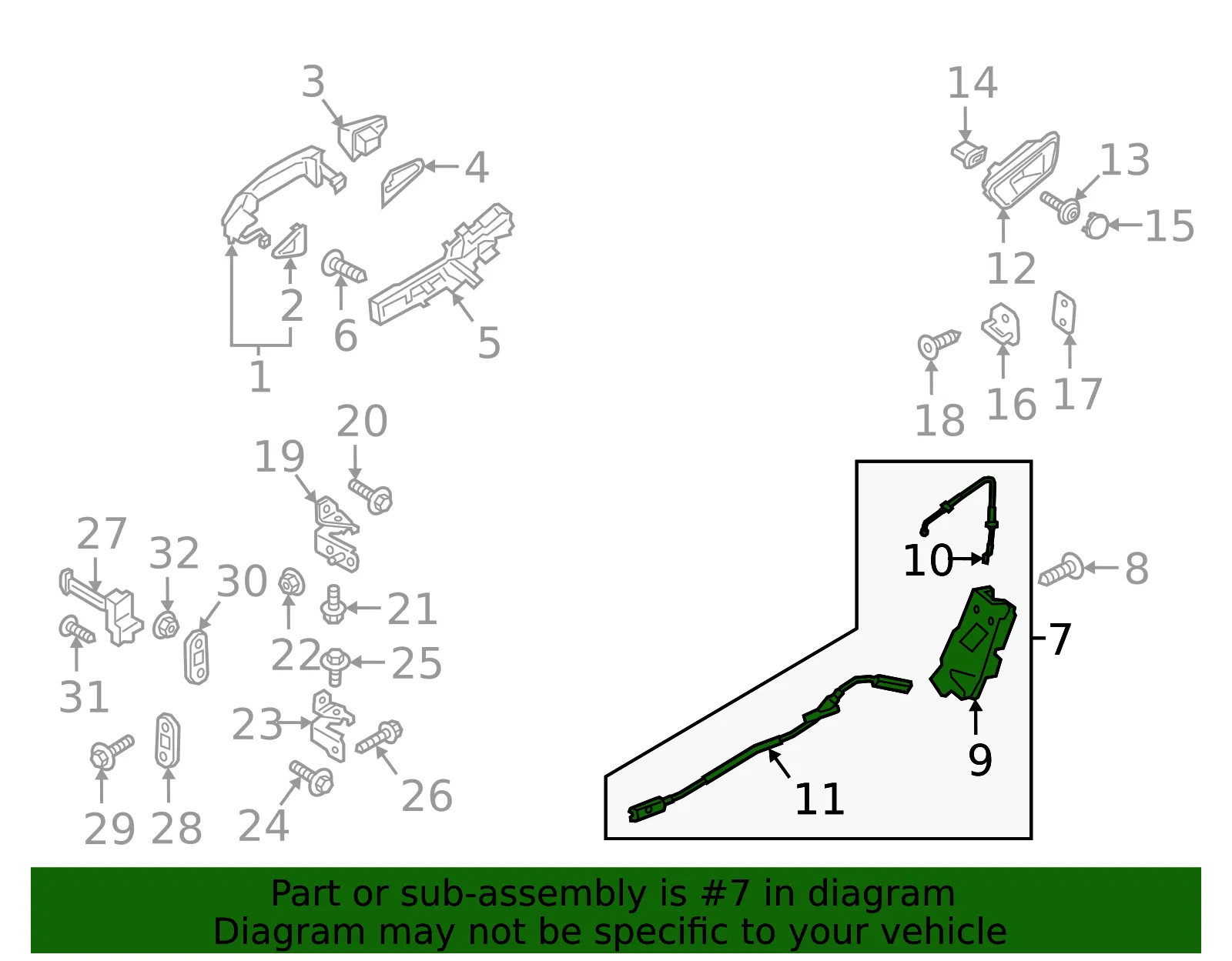 Latch Assembly - Ford (gn1z58264a26j) - view 3