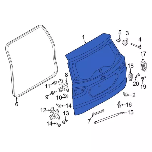 Door Shell - Ford (gn1z7440010j) - view 2
