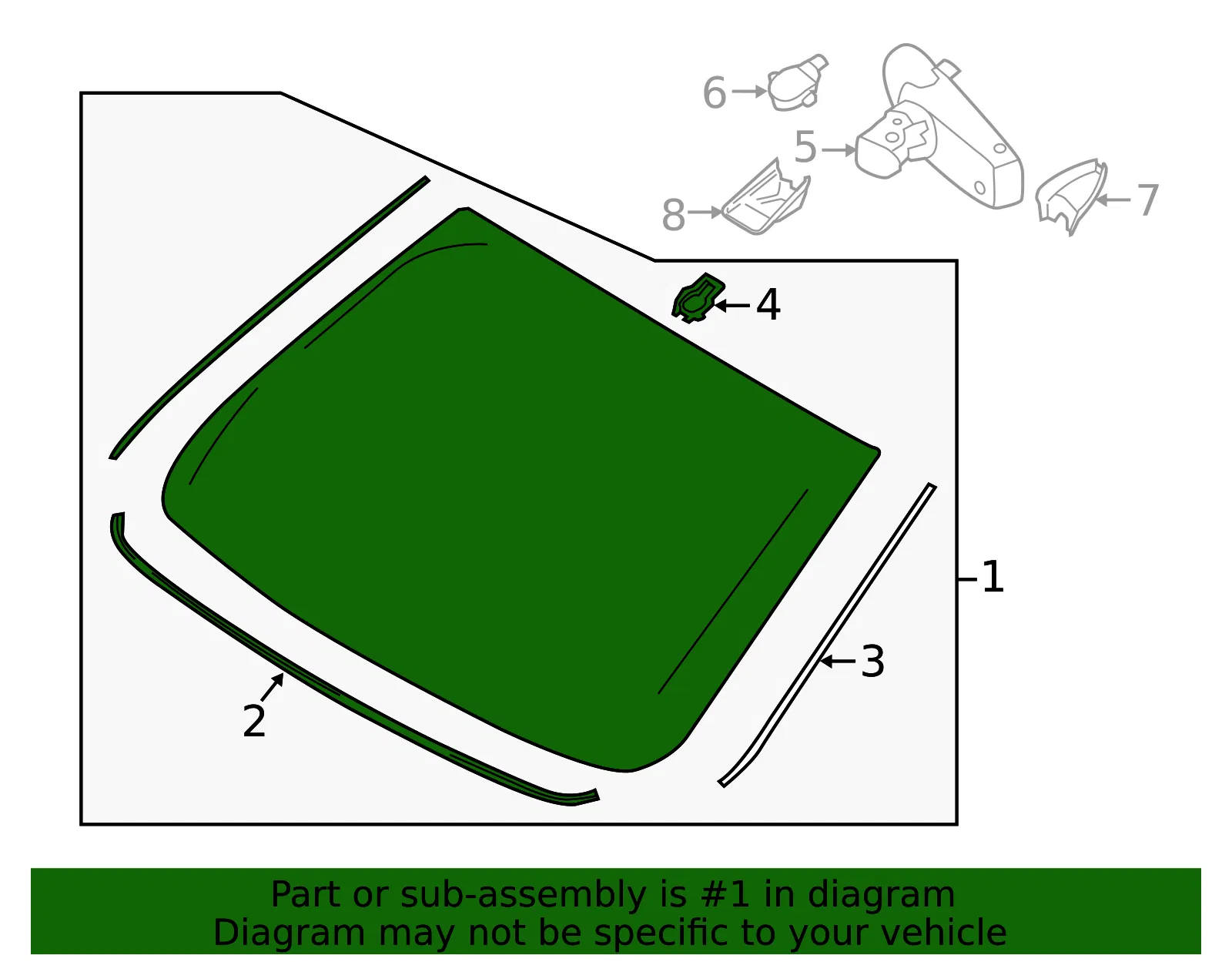 Glass Windscreen - Ford (gp5z5403100a) - view 3