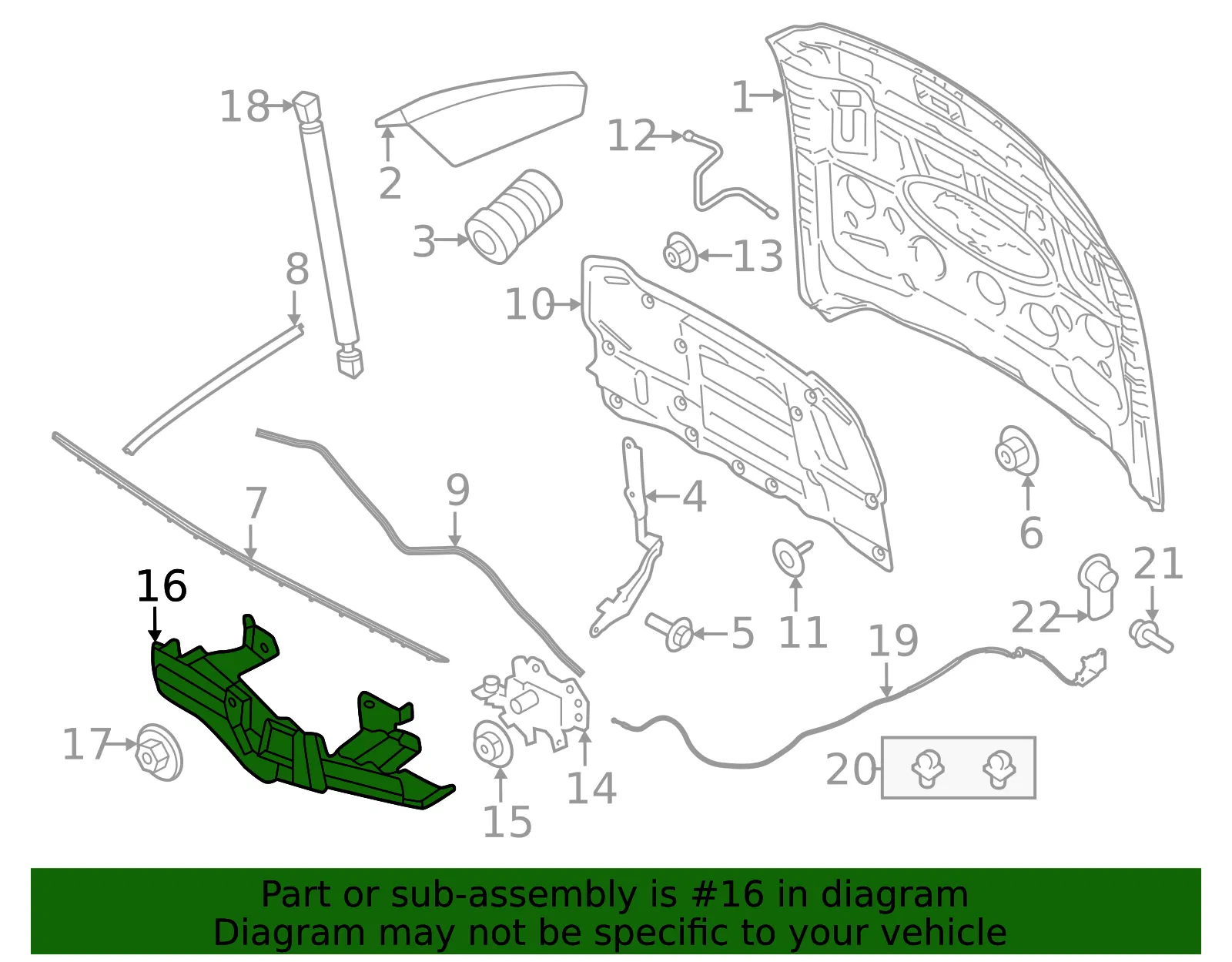 Latch Cover - Ford (gr3z16f037a) - view 2