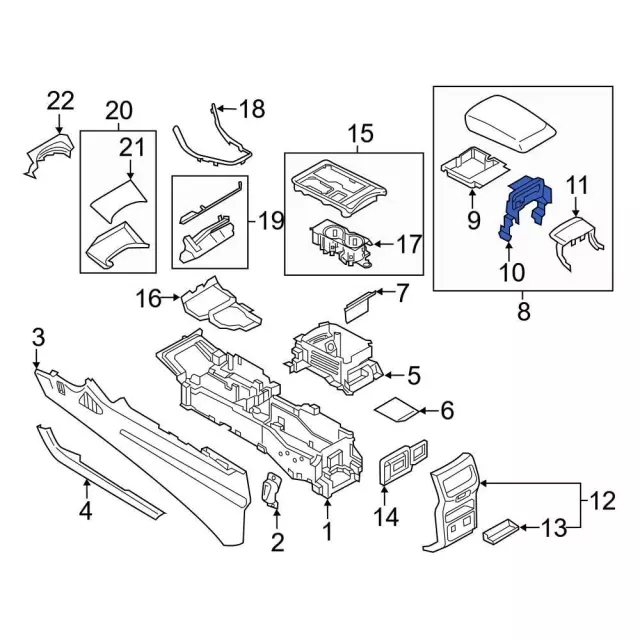 Console Hinge - Ford (gt4z5804604a) - view 8