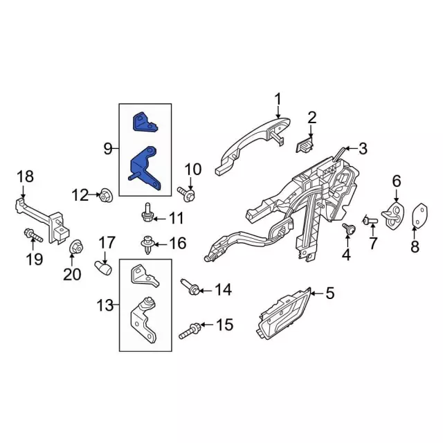 Door Hinge - Ford (h1bz5826800a) - view 10