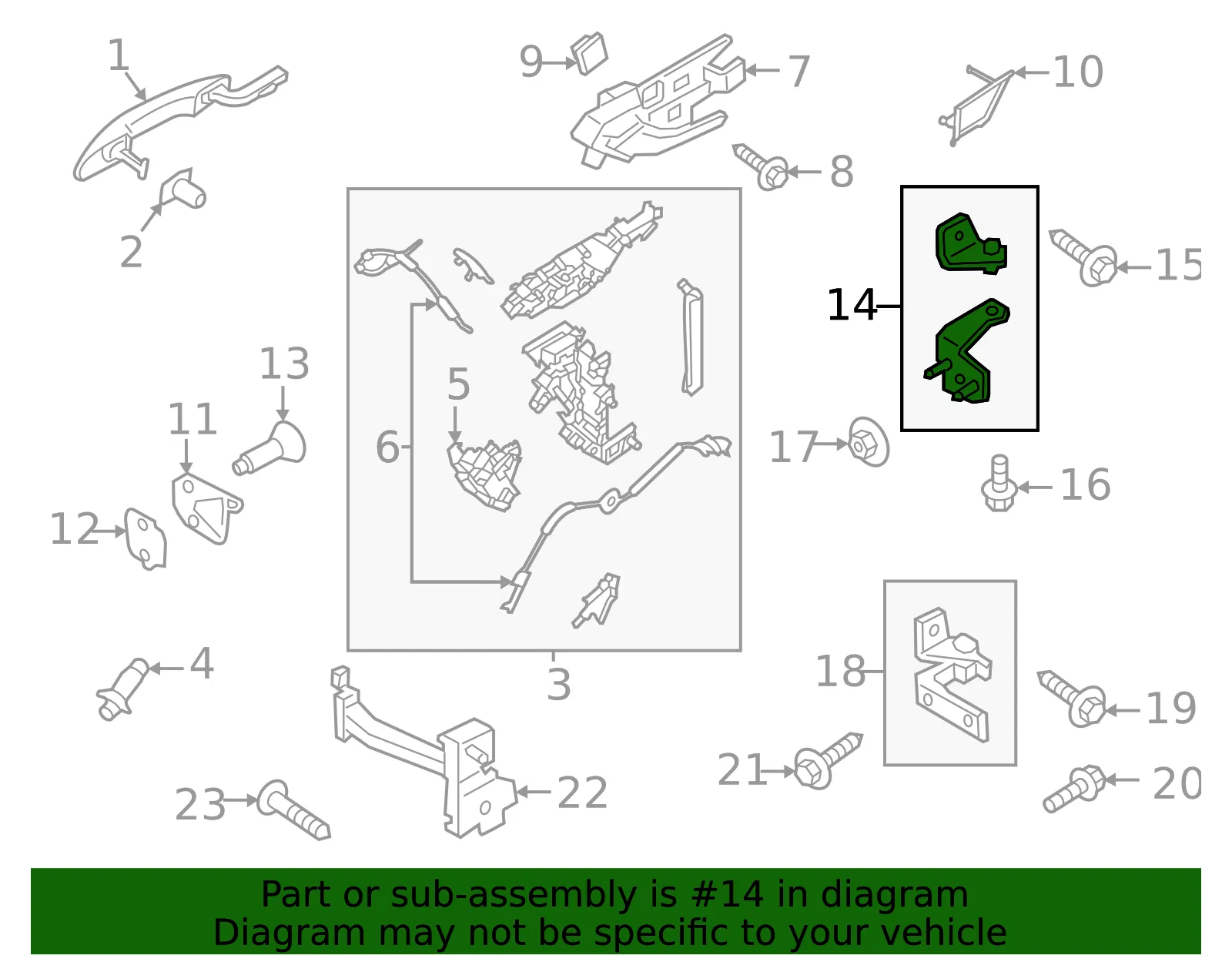Door Hinge - Ford (h1bz5826800a) - view 7