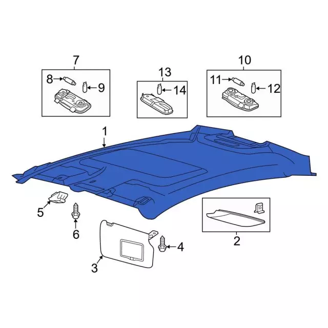 Headliner - Ford (h2bz5451916ca) - view 6