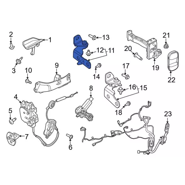 Door Hinge - Ford (h6bz5822801a) - view 12