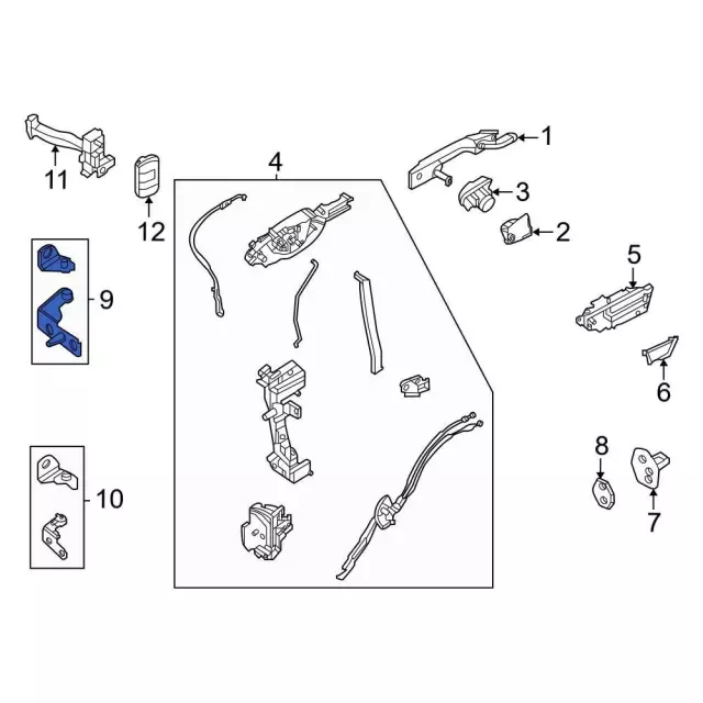 Door Hinge - Ford (h6bz5822801a) - view 2