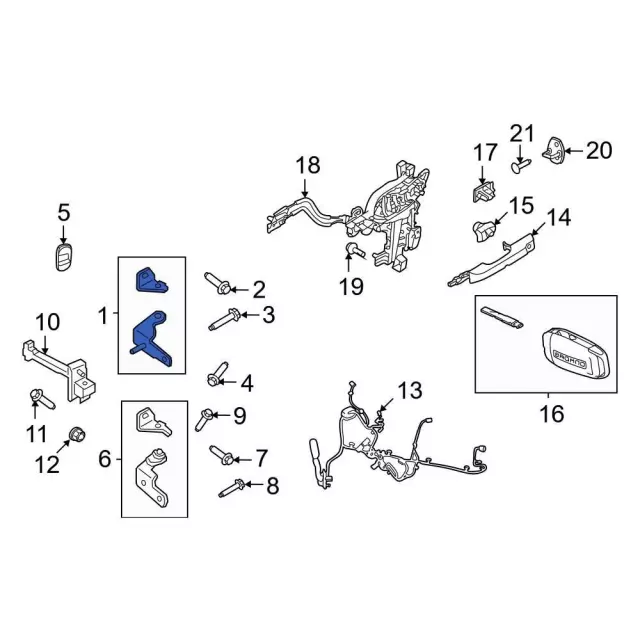 Door Hinge - Ford (h6bz5822801a) - view 3