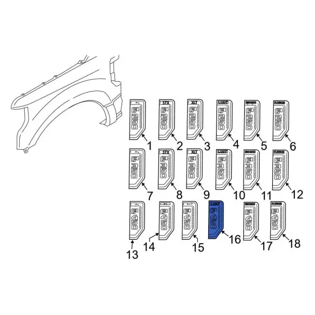 Fender Emblem - Ford (hc3z16720ce) - view 4