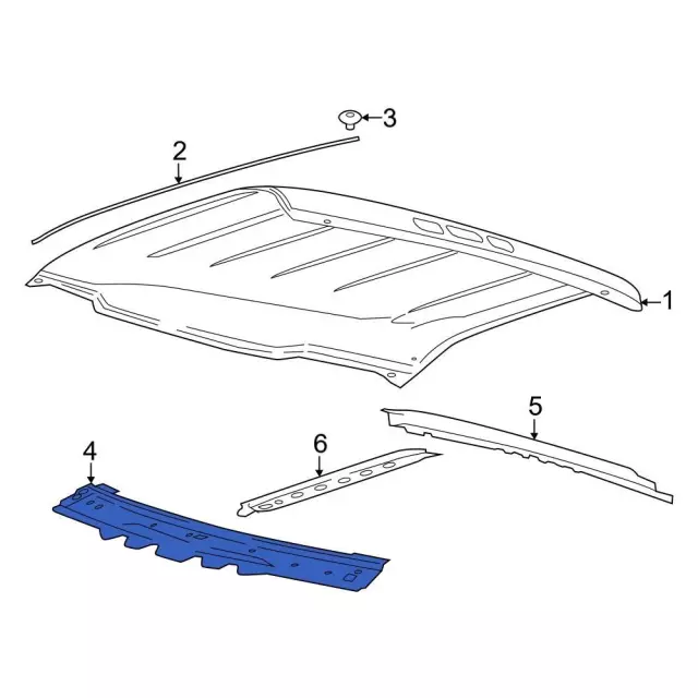 Windshield Header - Ford (hc3z2503410a) - view 2