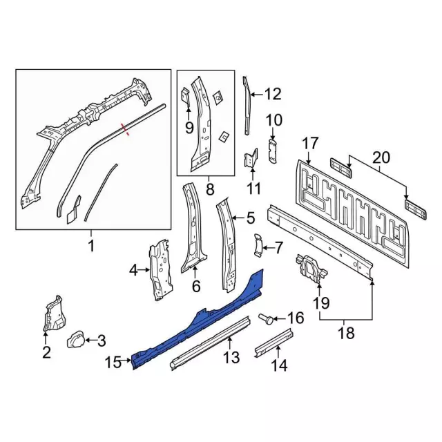 Rocker Panel - Ford (hc3z2610111a) - view 2