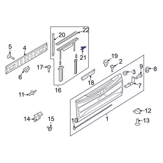 Tailgate Latch - Ford (hc3z9943170a) - view 9