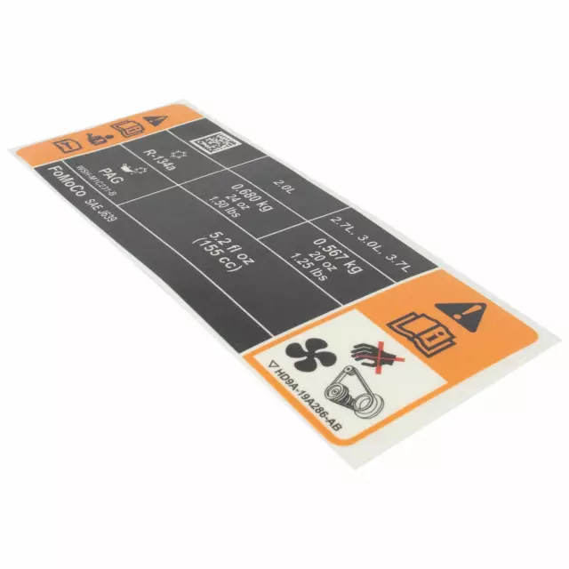 Info Label - Ford (hd9z1503050a) - view 8