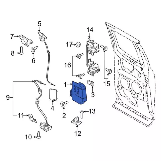 Handle, Inside - Ford (hl3z1522600aa) - view 7