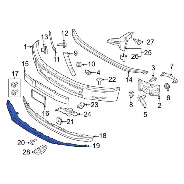 Valance Panel - Ford (hl3z17626aa) - view 6