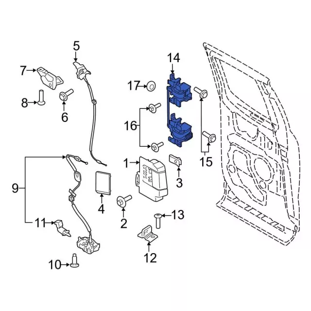 Hinge Assembly - Ford (hl3z1826801a) - view 6