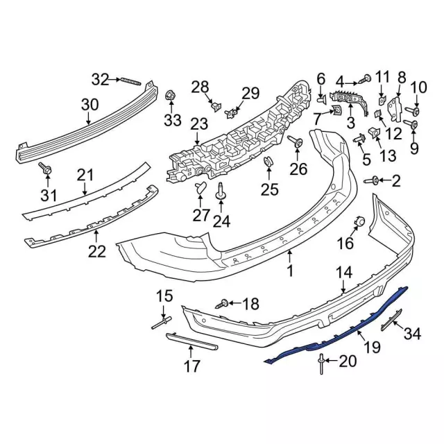 Valance Panel - Ford (jb5z17k835aptm) - view 8