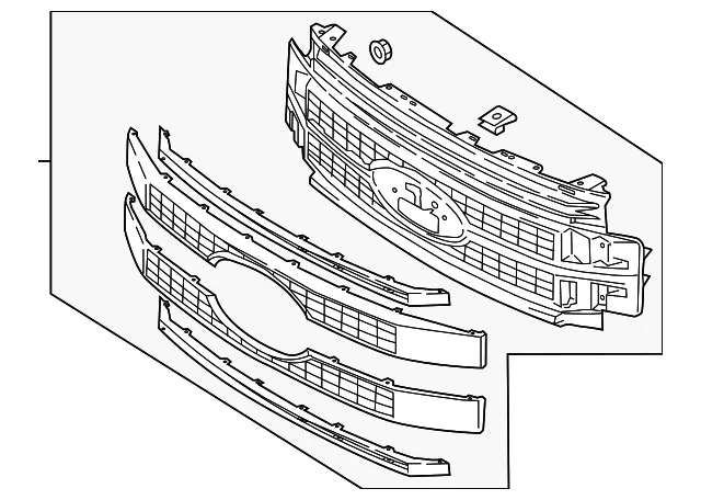Upper Grille - Ford (jc3z8200sa) - view 4