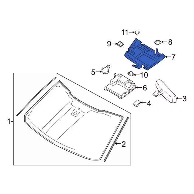 Interior Rear View Mirror Cover - Ford (jl1z19j219aa) - view 9