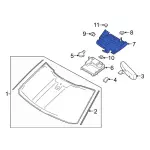 Interior Rear View Mirror Cover - Ford (jl1z19j219aa) - view 13