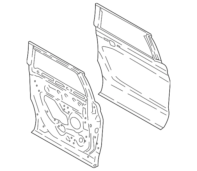 Door Shell - Ford (jl1z4024631a) - view 2