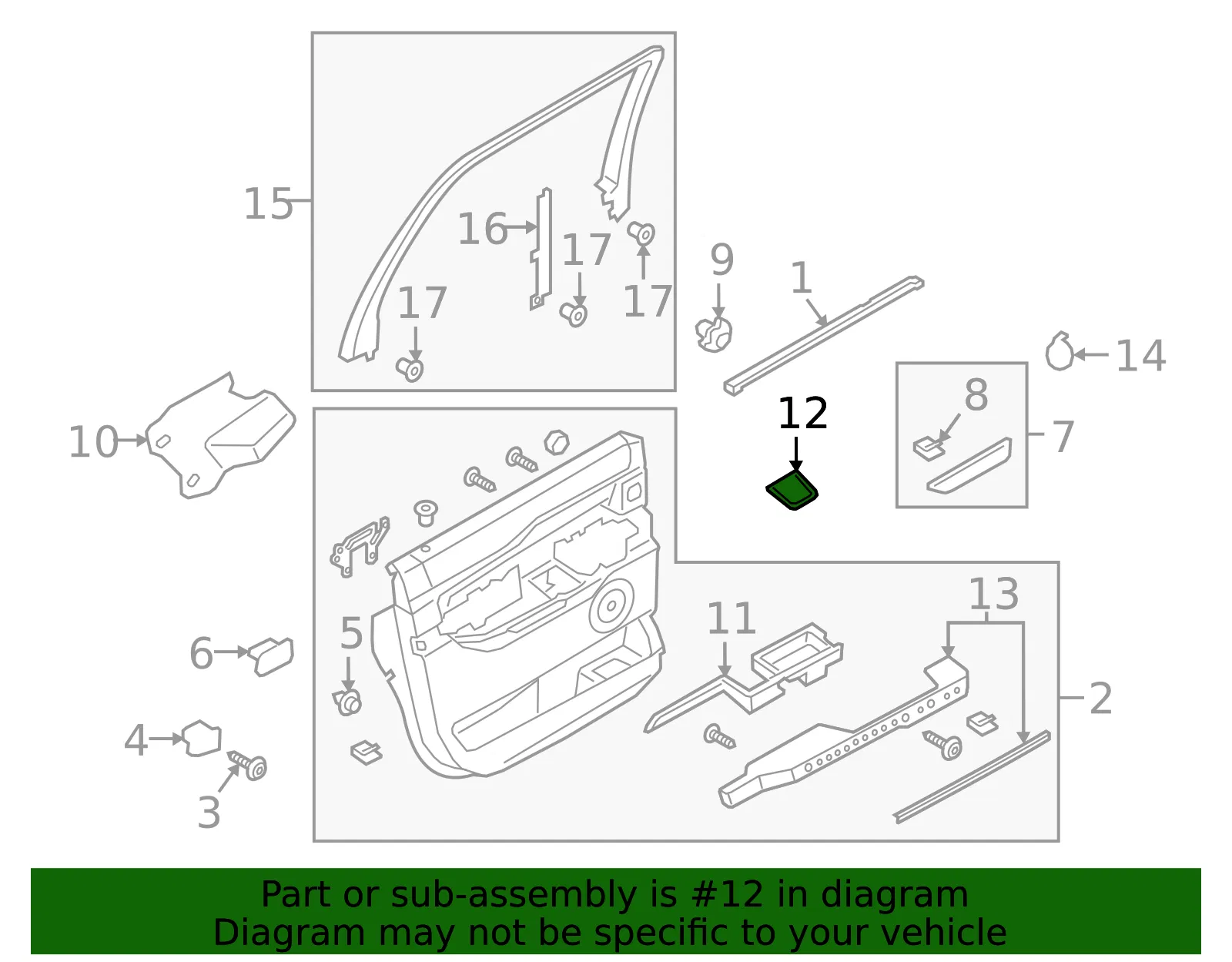 Door Panel Insert - Ford (jl1z78047a74ab) - view 7