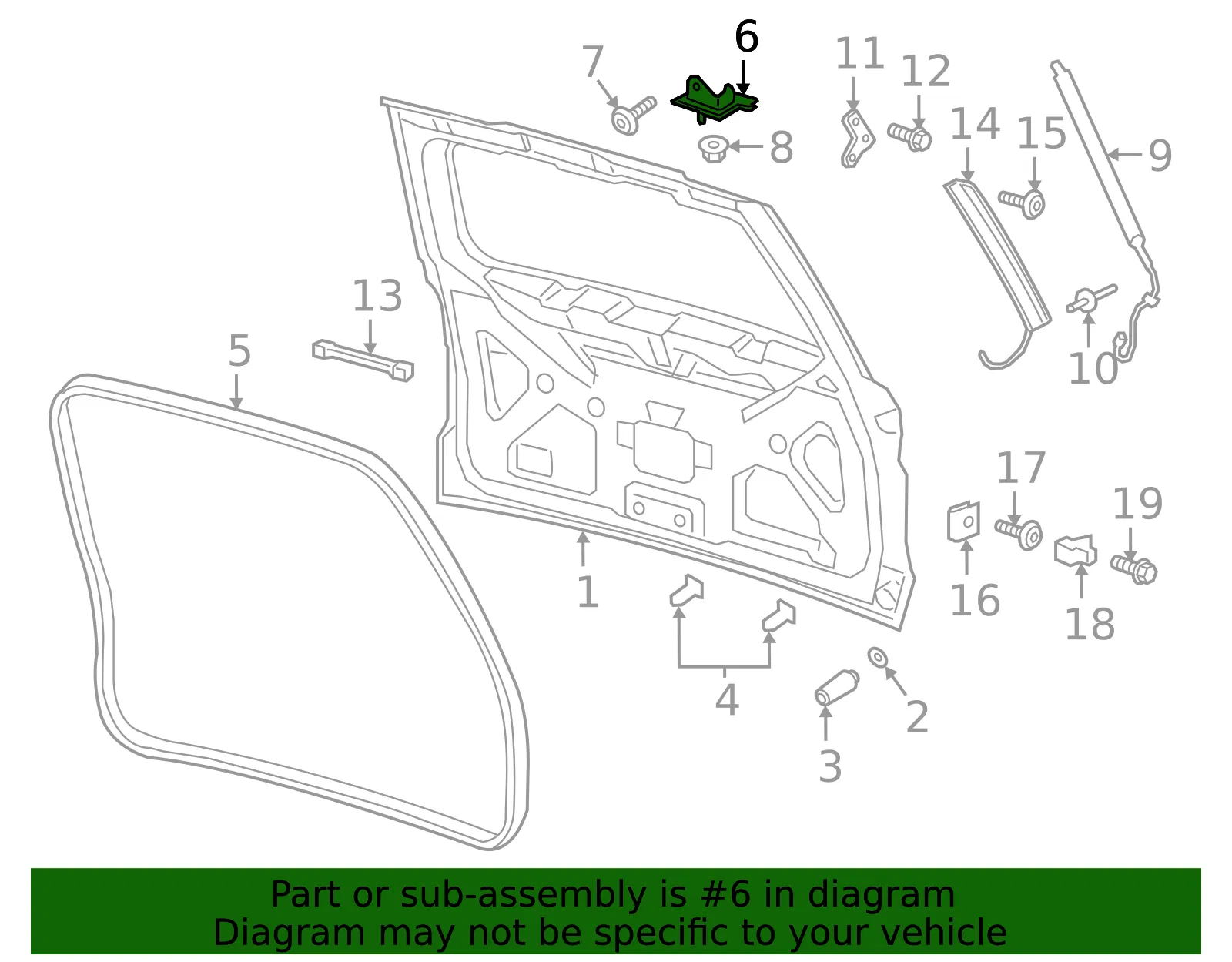 Lift-Gate Hinge - Ford (jl1z7842900a) - view 5