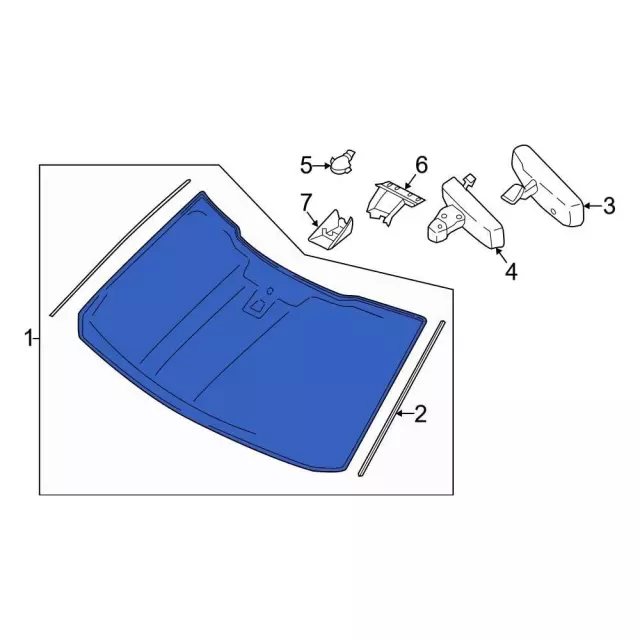 Windshield - Ford (jl3z1503100c) - view 11