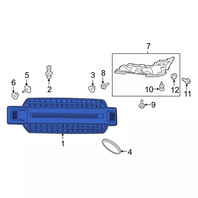 Grille - Ford (jl3z8200eb) - view 4