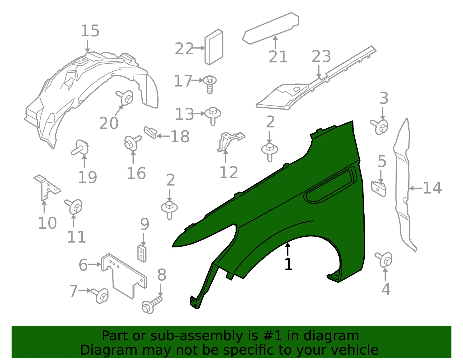 Fender Assembly Front - Ford (jl7z16005b) - view 4
