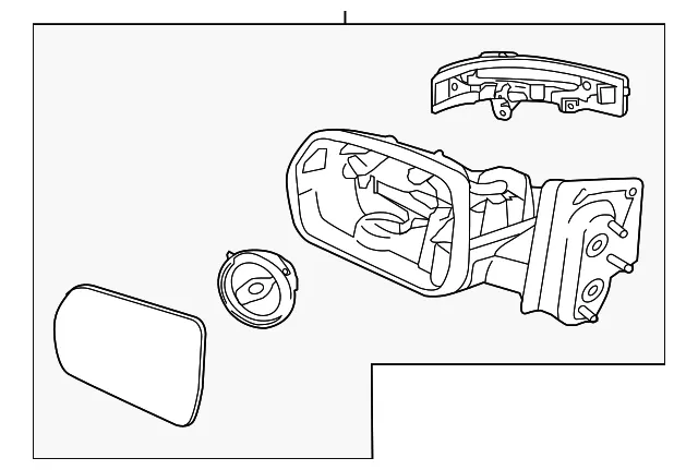 Mirror Outside - Ford (jt4z17683aa) - view 2