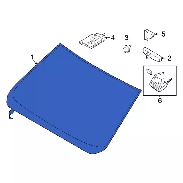Windshield - Ford (kb3z2103100d) - view 2