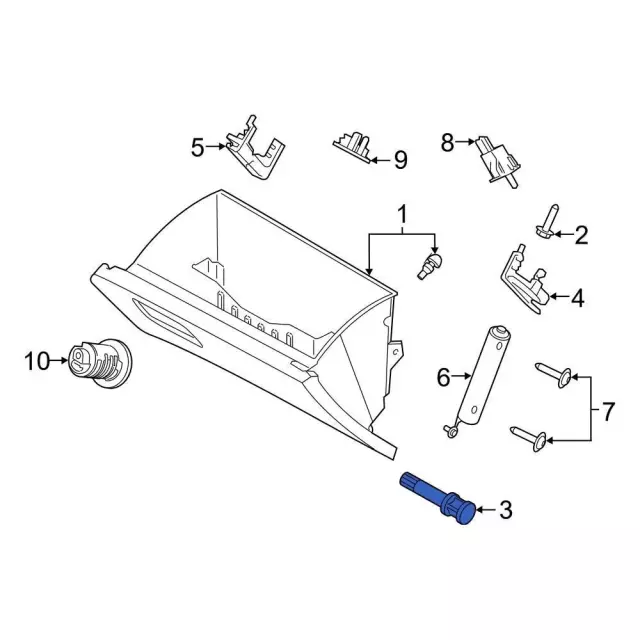 Hinge Pin - Ford (kb3z2106056a) - view 3