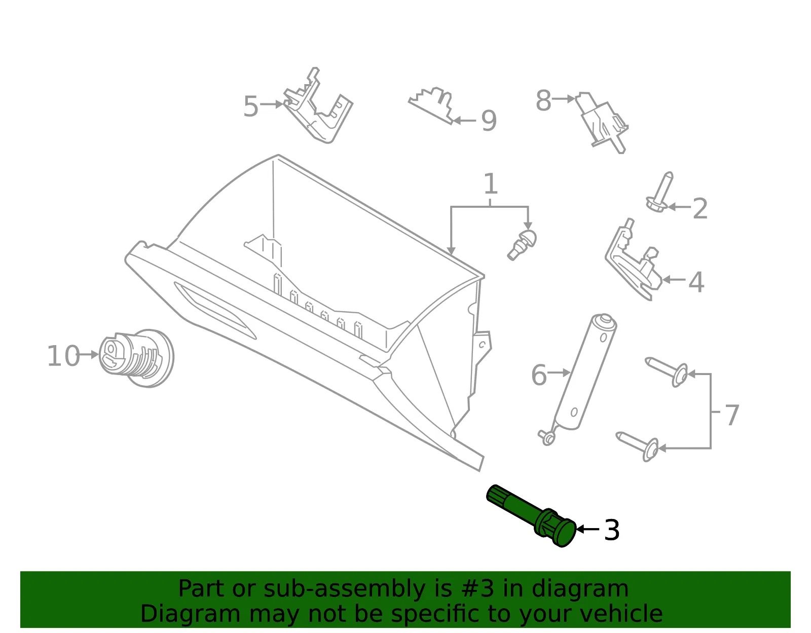 Hinge Pin - Ford (kb3z2106056a) - view 5