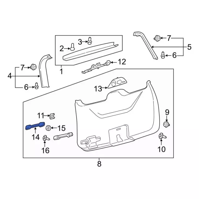 Pull Handle - Ford (kl1z7846404ae) - view 2