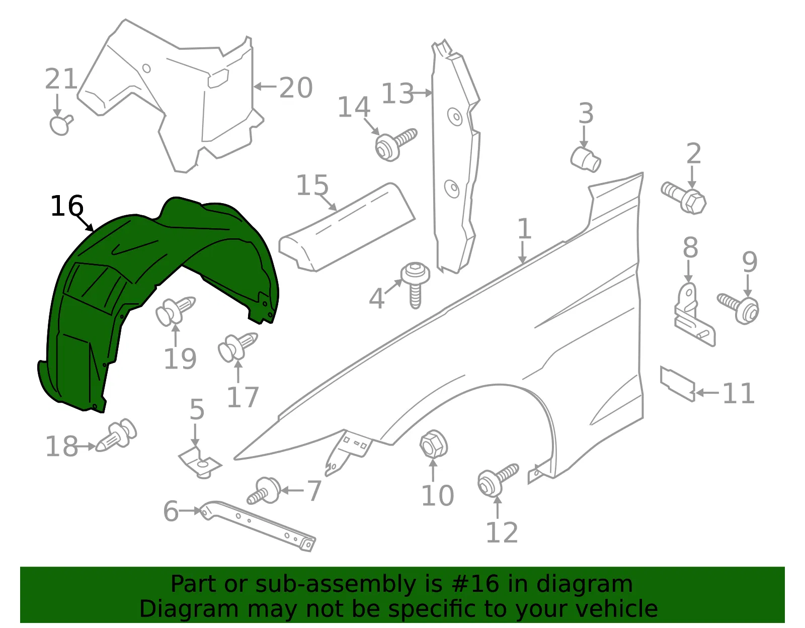 Fender Splash Shield - Ford (kr3z16102a) - view 3