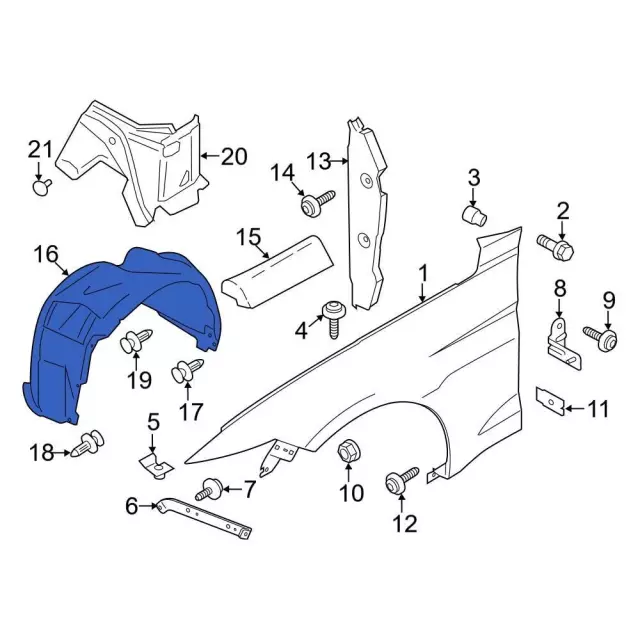 Fender Splash Shield - Ford (kr3z16102a) - view 4