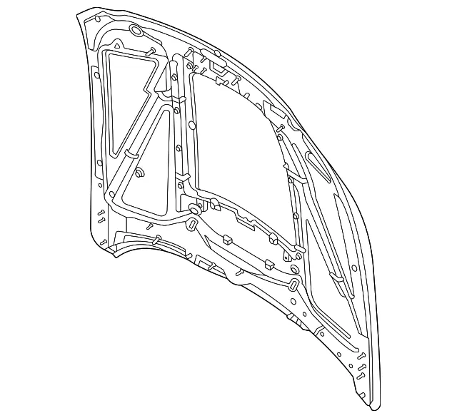 Hood Panel - Ford (kr3z16612a) - view 2