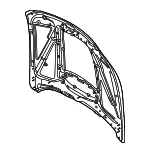 Hood Panel - Ford (kr3z16612a) - view 6