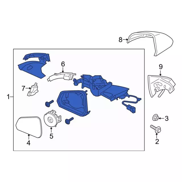 Mirror - Ford (kr3z17682a) - view 6