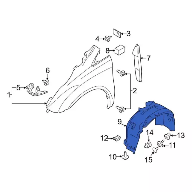 Fender Splash Shield - Ford (kt1z16103c) - view 8