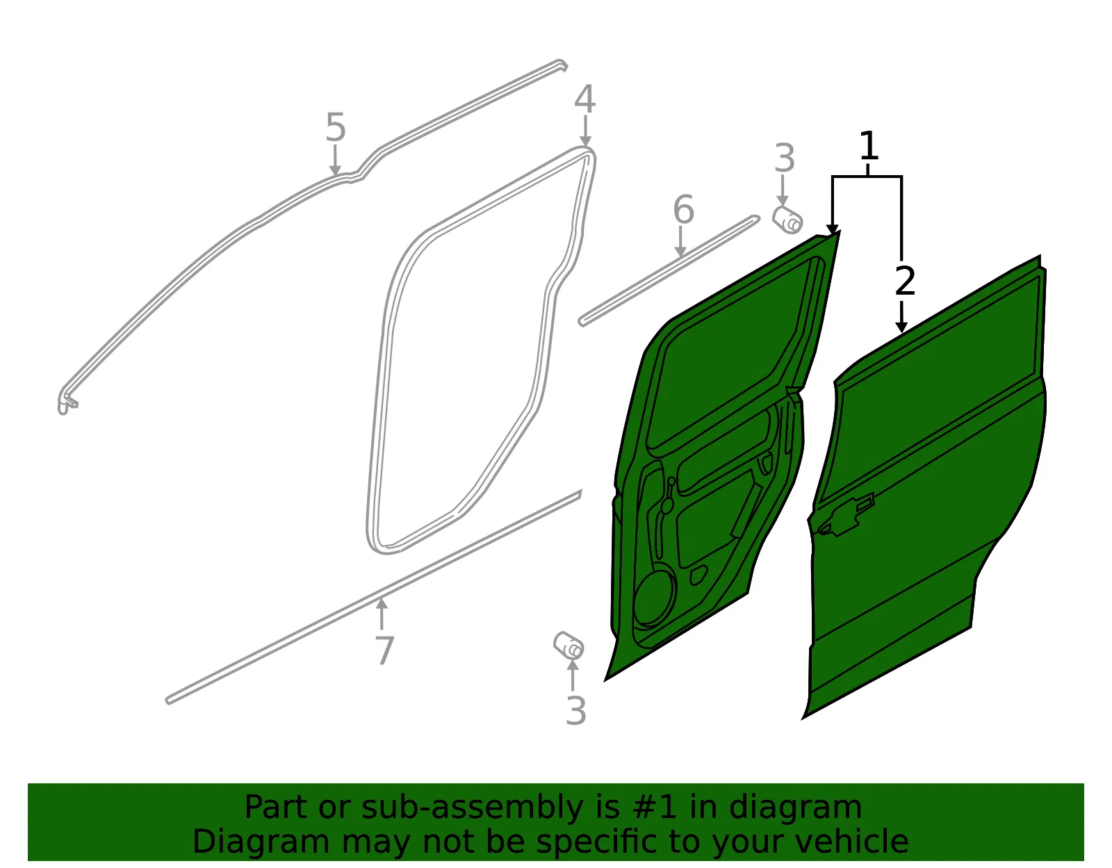 Door Shell - Ford (kt1z1724622n) - view 4