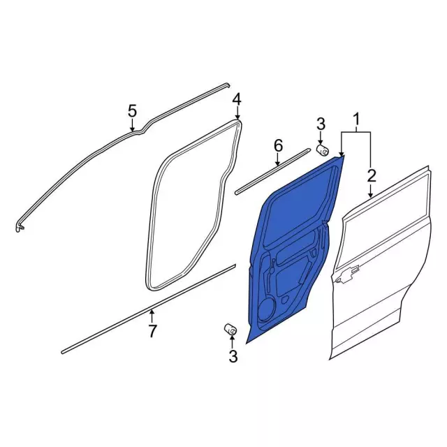 Door Shell - Ford (kt1z1724622n) - view 5