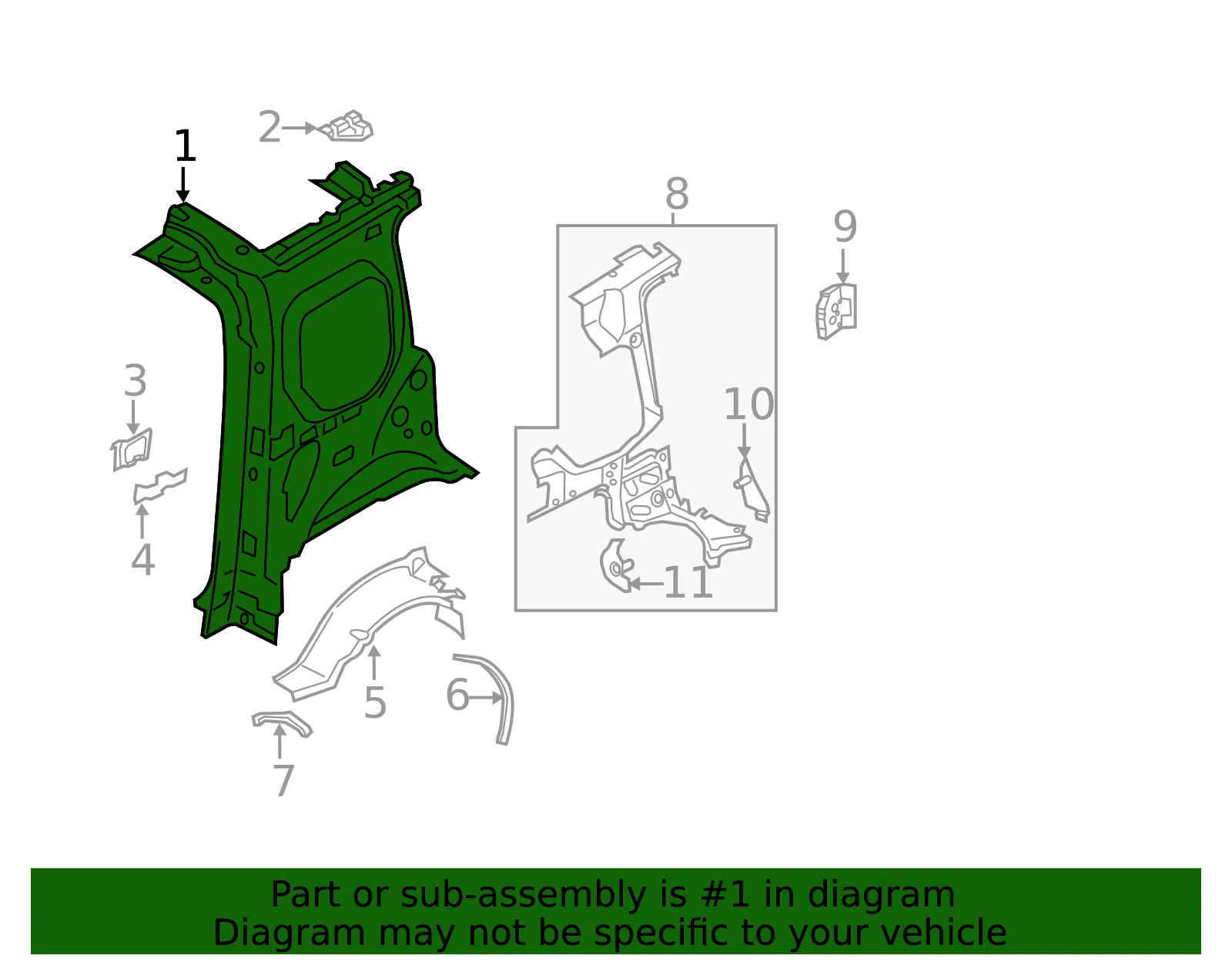 Quarter Panel - Ford (kt1z1727790k) - view 2