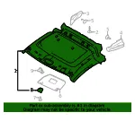 Front Headliner - Ford (kt1z6151916rd) - view 6