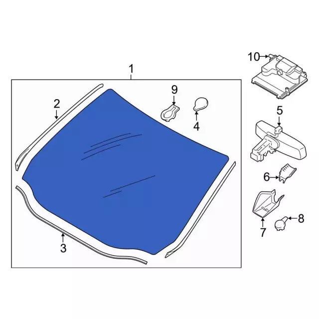 Windshield - Ford (kt4z5803100k) - view 4