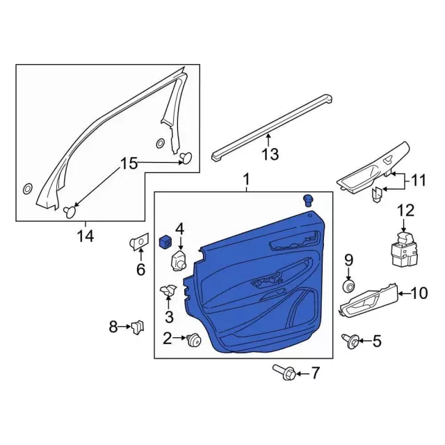 Door Interior Trim Panel - Ford (kt4z5823943ca) - view 7
