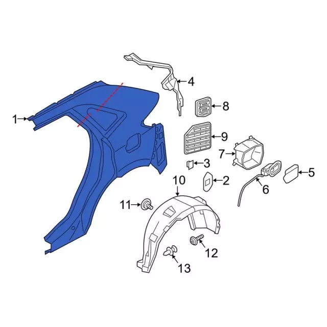 Quarter Panel - Ford (kt4z5827841b)