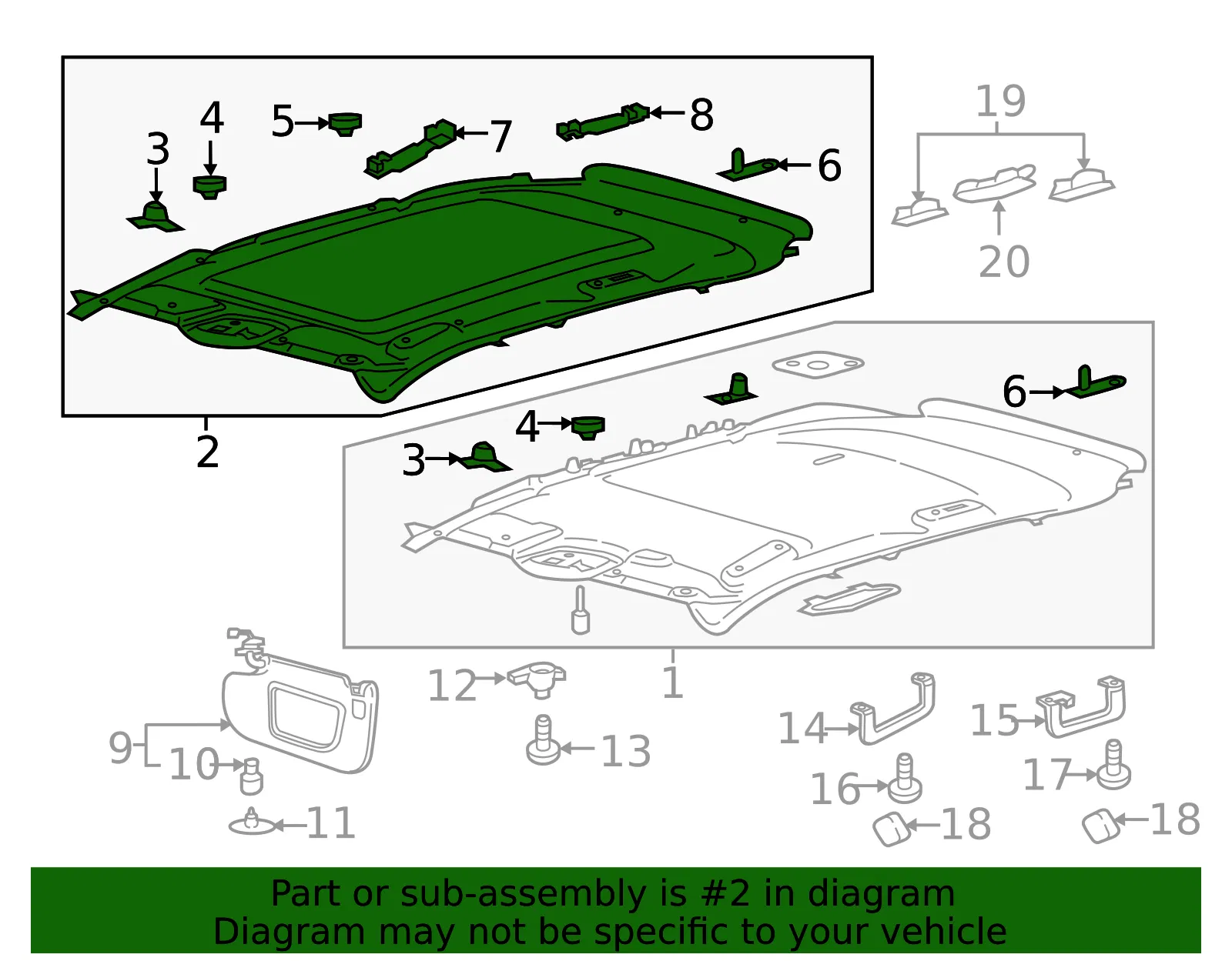 Headliner - Ford (kt4z5851916fa) - view 2